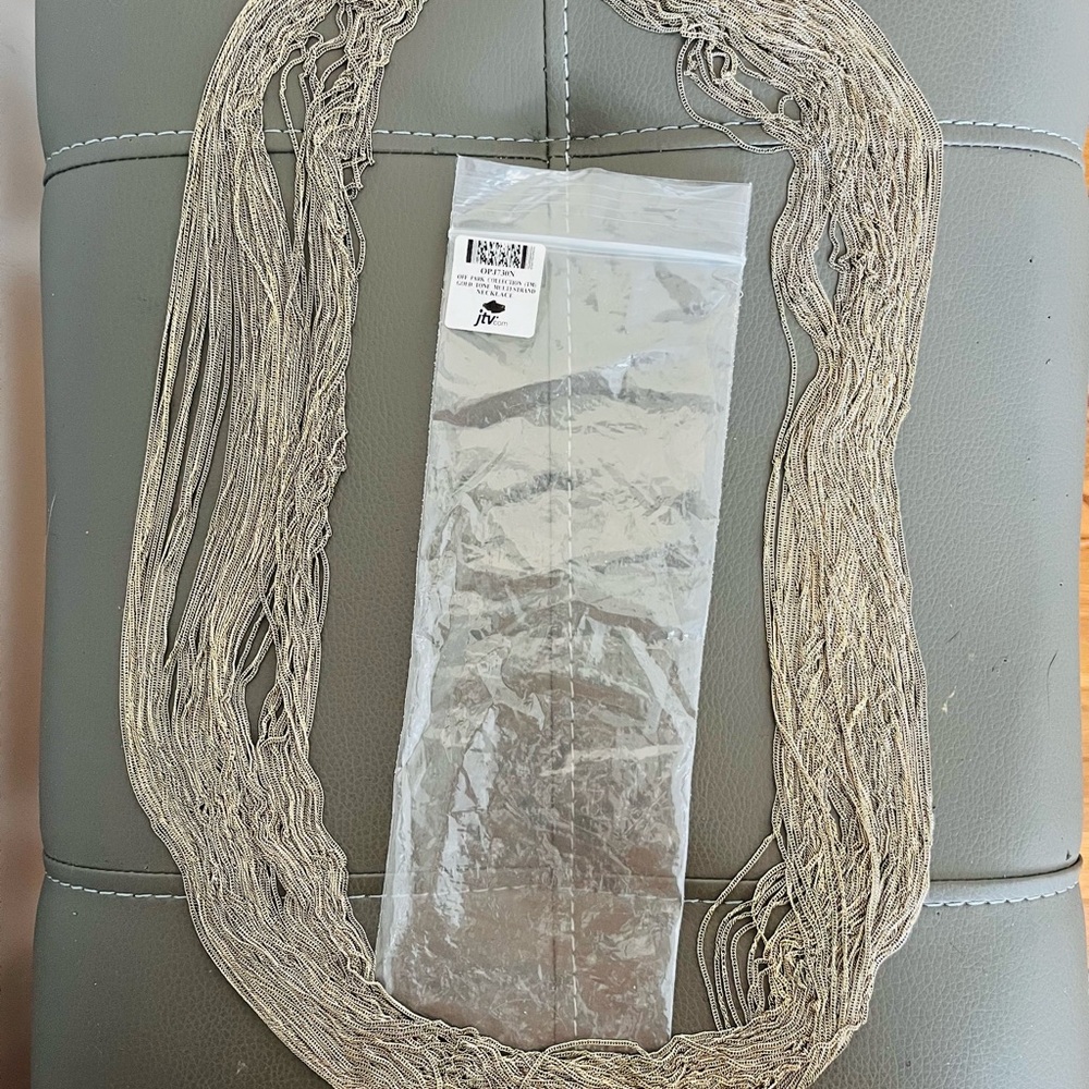 Elegant Goldtone Multi-Strand Necklace